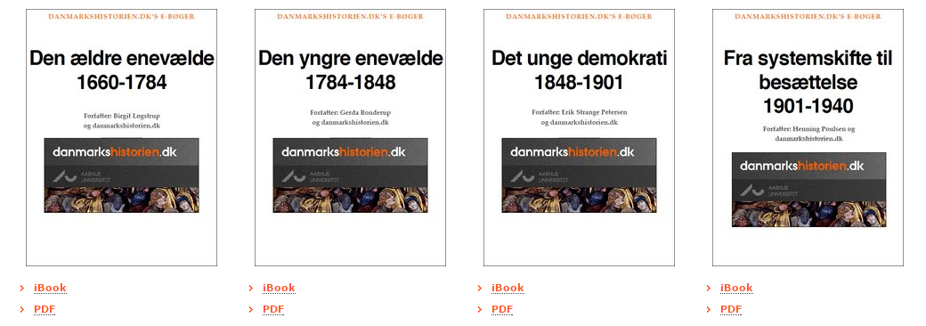 Dan­marks­hi­sto­rie i 12 inter­ak­ti­ve i‑books